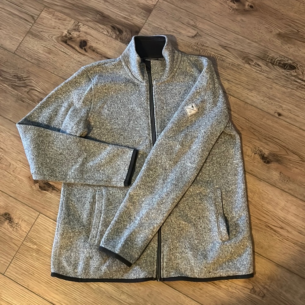 Like brand new Eddie Bauer full zip up jacket in heather gray/dark gray trim